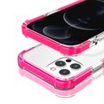 thumbnail image 3 of For Apple iPhone 14 Pro Max (6.7") Hybrid Acrylic Transparent Hard TPU Color Frame Bumper Compatible with MagSafe Cover ,Xpm Phone Case [ Clear / Pink ], 3 of 6