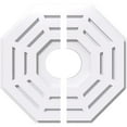 thumbnail image 1 of Ekena Millwork CMP16WN2-04000 16 Po OD x 4 Po ID Carré Westin Architectural Grade Médaillon de Plafond Contemporain PVC - 2 Pièces, 1 of 1