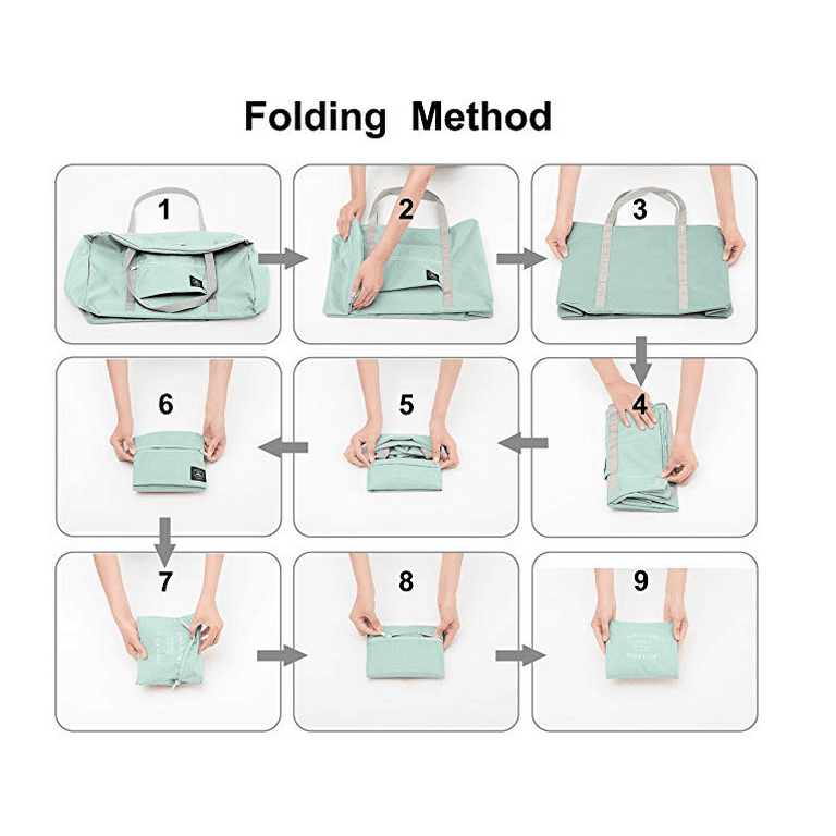 Foldable Travel Duffel Bag Lightweight Waterproof Luggage Carry-on Flight  Packing Bags with Straps for Travelling Holiday Outing, Sports