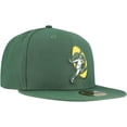 thumbnail image 3 of Men's New Era Green Green Bay Packers Throwback Main 59FIFTY Fitted Hat, 3 of 6