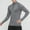 Gray, variant on WIZUTIZ Mens 1/4 Zip Long Sleeve Running Shirts Thumb Holes Quick Dry Workout Athletic Pullover Tops for Hiking Cycling
