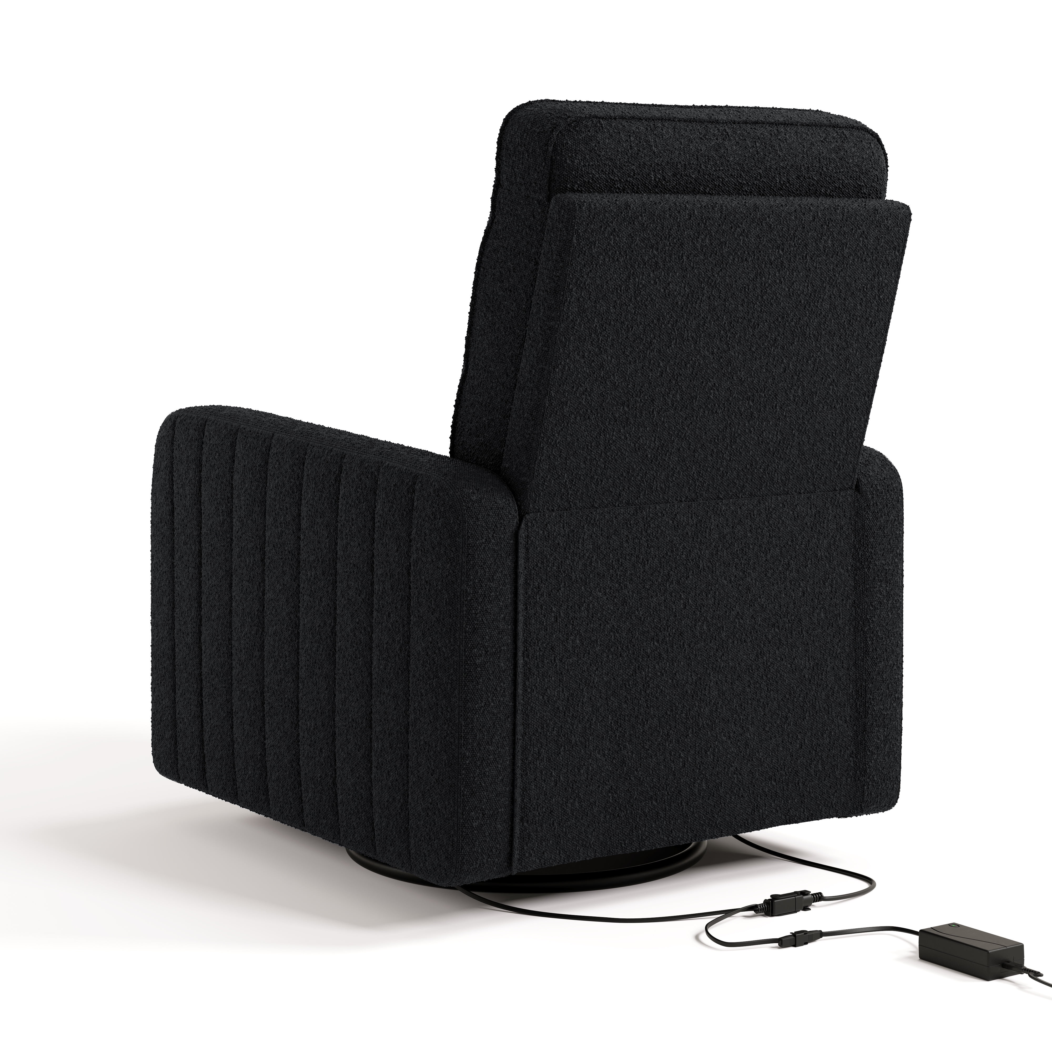 Art of Nursery by Storkcraft Kyoto Power Recliner, Black Boucle