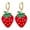 A, variant on Fruit Style Earrings Fruit Earrings Lemon Strawberry Cute Fruit Wind Alloy Oil Dropping Earrings Jewelry