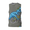 thumbnail image 2 of Rocae Fun Riding Dinosaur for Men's Basketball Jersey Lightweight and Breathable Athletic Tank Top,Quick-Drying Sports Jersey Large, 2 of 9