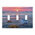 thumbnail image 2 of Dailycode Light Switch Plate Covers 2 Gang Wall Plate Plastics Outlet Covers for Kitchen Home Office Decor Baseball Beach Starfish Sunset, 2 of 8