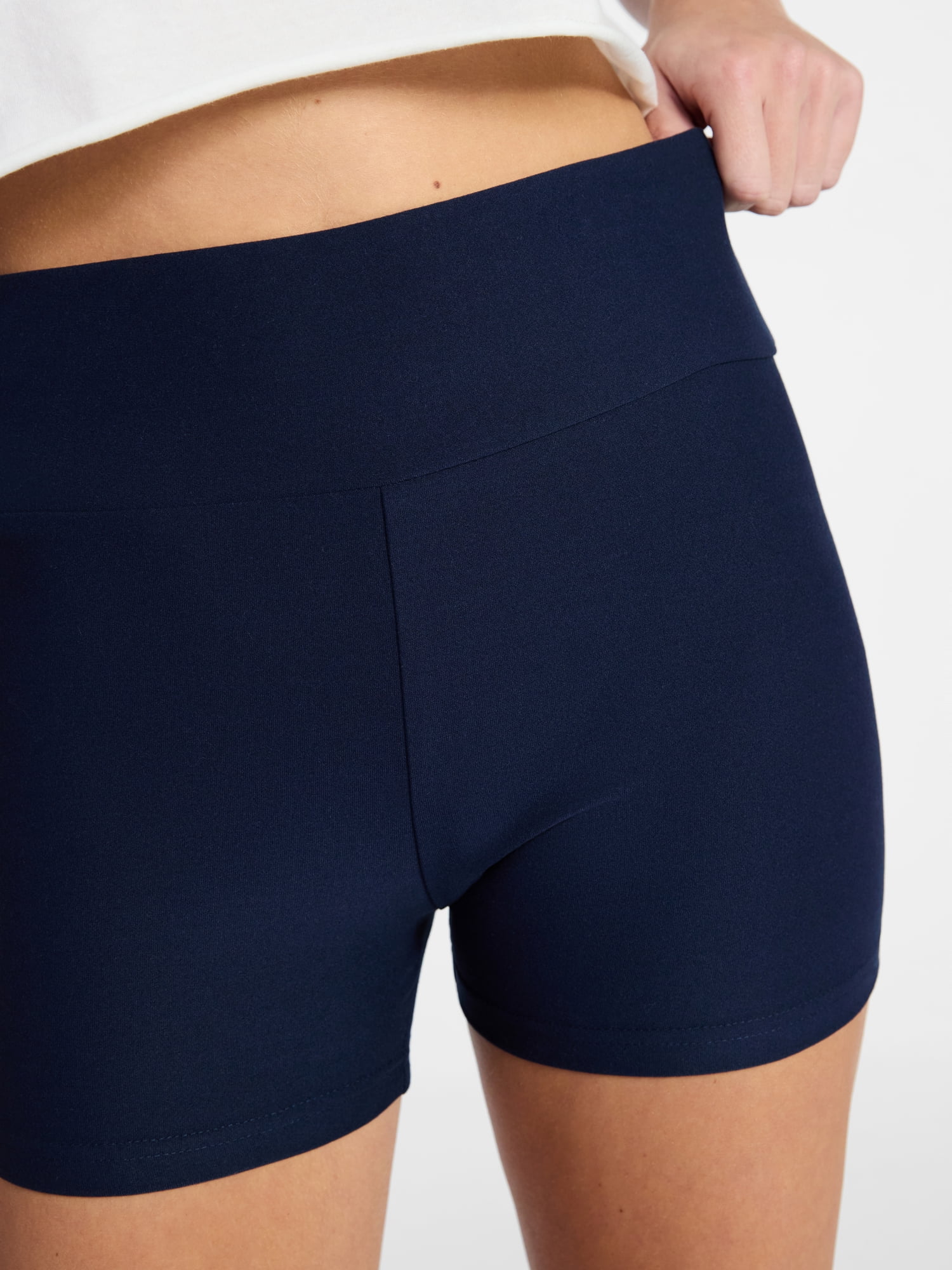 No Boundaries Faux Sueded Jersey Shorty Shorts, 3'' Inseam, Women's XXS-XXL