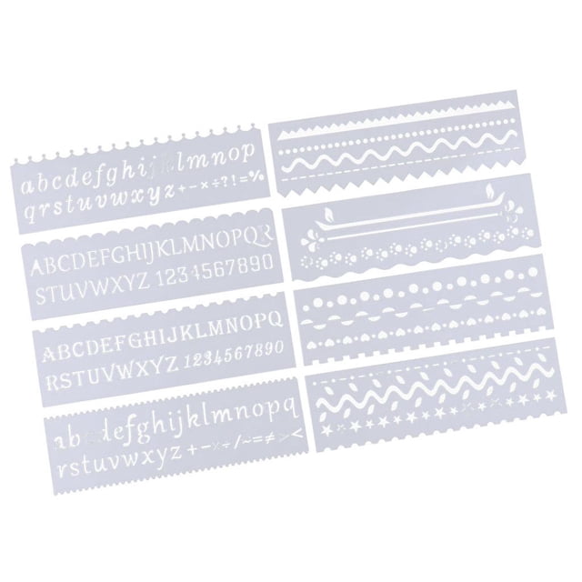 jifeng 8 Journal Drawing Template Stencils Set Scrapbooking DIY Card Wave