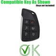 thumbnail image 2 of Key Fob Cover Compatible with Chevrolet Silverado 1500 Suburban Tahoe Equinox Colorado Traverse Keychain Case Holder Protector,Black, 2 of 8