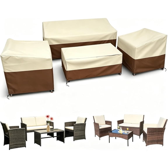 4 Piece Patio Furniture Set Cover