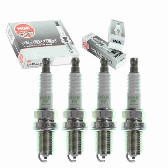 4 pc NGK V-Power Spark Plugs compatible with Mini Cooper 1.6L L4 2007-2008