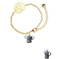 thumbnail image 2 of Delight Jewelry Resin Koala Bear Gold-tone Flower Link Chain Bracelet, 6.75"+2" Extender, 2 of 4