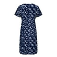 thumbnail image 4 of Pntutb Dress for Women Casual Round Neck Print Summer Short Sleeve Dresses Pockets, 4 of 7