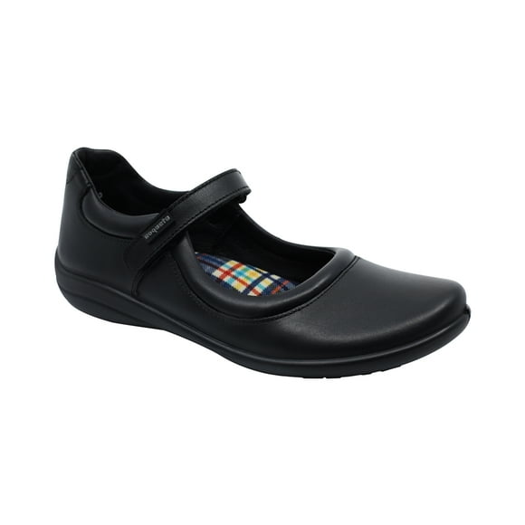 Zapato Escolar Coqueta para niña en piel negro Cindy con tira de contacto