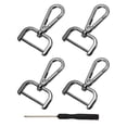 thumbnail image 1 of Uxcell Swivel Clasps Hook, ID Detachable Snap Hook with Screwdriver Black 1-1/4 Inch, 1 of 7