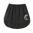 thumbnail image 3 of Gibobby Falda de tul Minifalda interior para mujer, falda inferior, falda de extensión de camisa de barrido con botones, extensión de camisa, parte superior inferior(Negro, XL), 3 of 5