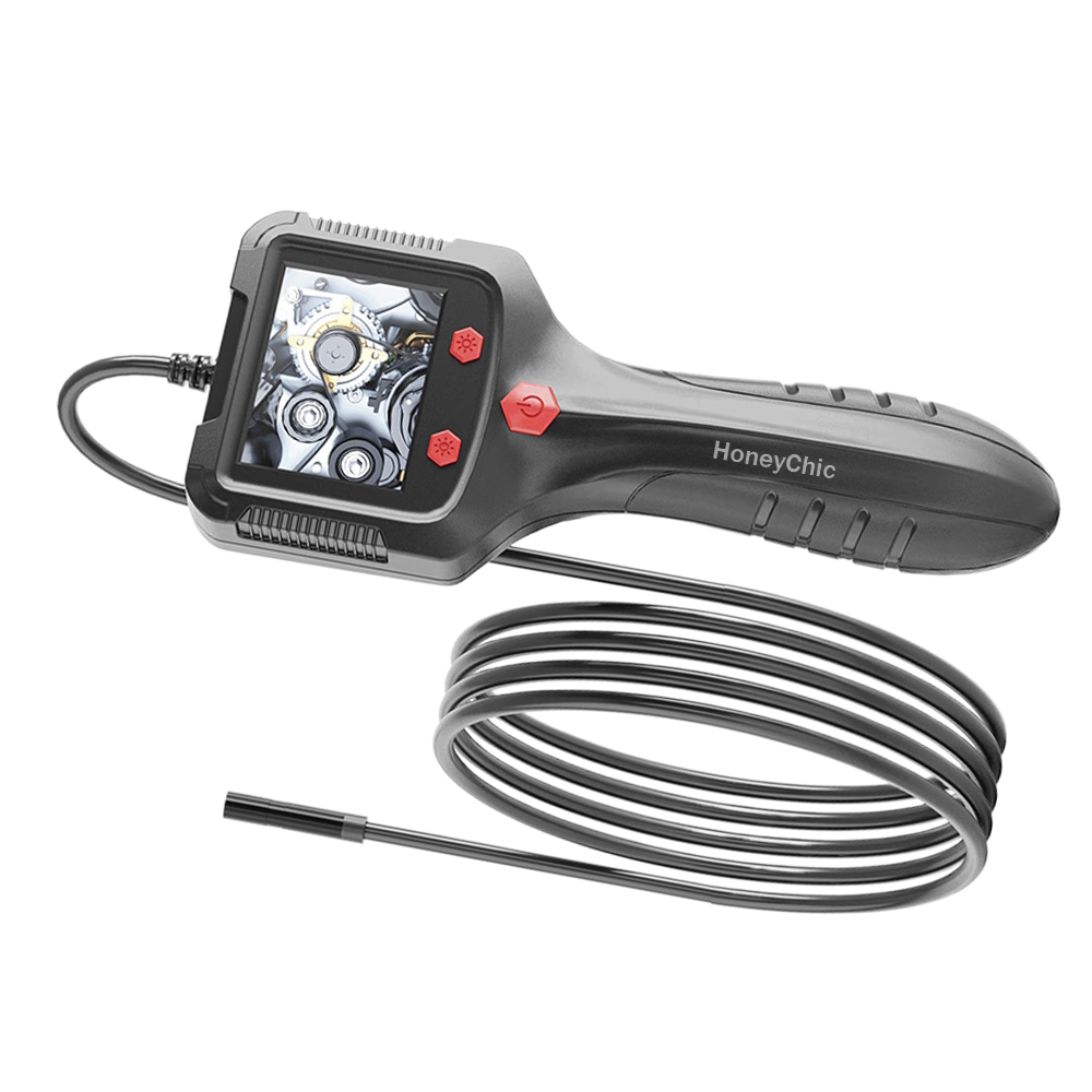 HoneyChic Endoscopy cameras for industrial purposes, IP67 Waterproof Borescope Camera with 8 Adjustable LED Lights | 4.3" LCD Screen Borescope