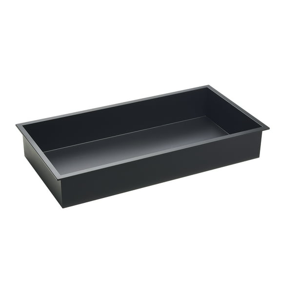 KFFKFF Recessed Shower Storage, 13 x 25 x 4 inch Wall Inset, Robust Stainless Steel Contemporary Soap & Shampoo Holder, Water-Resistant, Sturdy & Simple to Mount, Black for Restroom