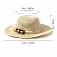 thumbnail image 3 of Yifymode Straw Sun Hat for Women Wide Brim Vintage Boater Summer Beach | Versatile for all season and occasions;Garden,daily,date,travel, 3 of 6