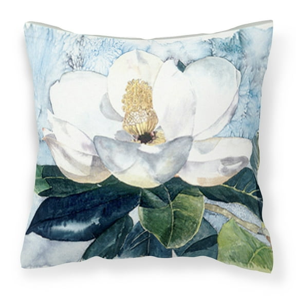Carolines Treasures 8003PW1414 Flower - Magnolia Decorative Canvas Fabric Pillow, 14Hx14W, multicolor