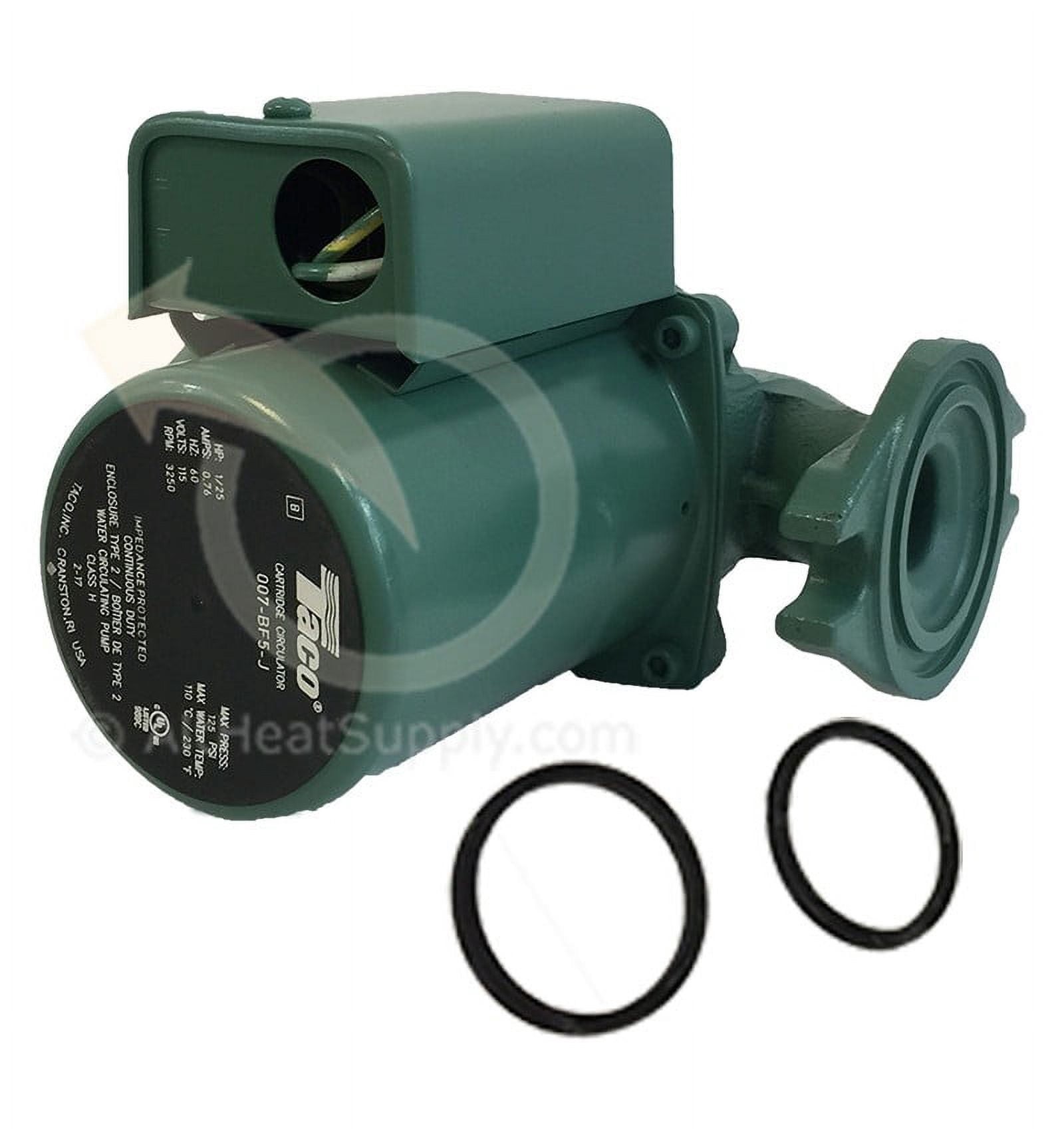 Taco 007 BF5-J, 1/25 hp, 0.76 Amp, 115 V, Green Water Recirculating Pump