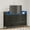 Black, variant on Tomnk woo White LED Dresser with 9 Drawers, Charging Station, PU Fabric Finish for Living Room, Hallway