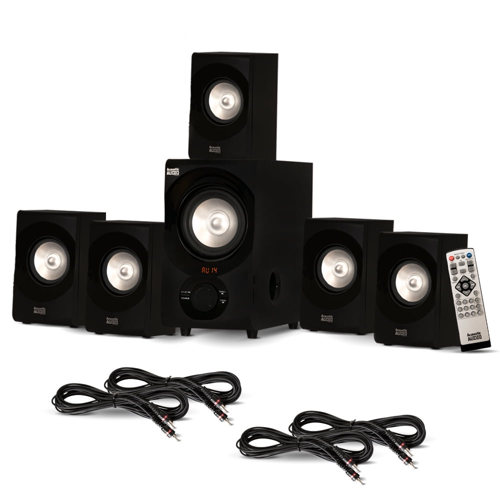 Acoustic Audio AA5171 Home Theater 5.1 Bluetooth Speaker System with FM