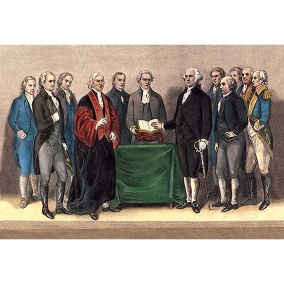The Inauguration of Washington Fine art canvas print (20" x 30")