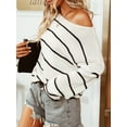 thumbnail image 6 of Cupshe Women's Knitwear Regular Length Long Sleeve Boat Neckline Sweater, 6 of 6