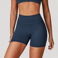 thumbnail image 4 of Women's High Waist Seamless Biker Shorts with Wide Waistband and Stretch Fit for Active Comfort - X Large, Navy, 4 of 7