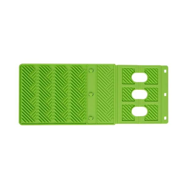 Bandeja de drenaje de silicona, escurridor, filtro para cubiertos, utensilios de cocina, plegable Verde