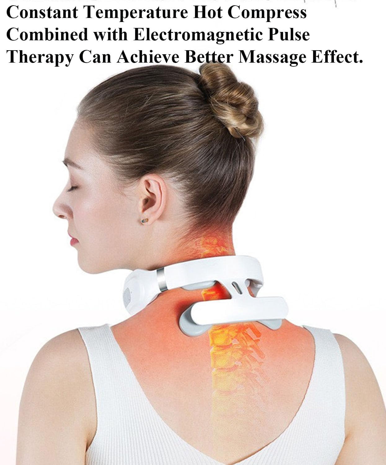 Vitality Magic Pro 2.0 Neck Massager, Featuring 4 Heated Heads, 6 Modes & 14 Levels, Heat & Posture Correction, Promotes Muscle Relaxation