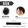 thumbnail image 2 of 2 Pairs Cotton Fabric Eyeglasses Temple Tips Sleeve, MODANU Anti-Slip Glasses Retainers for Sunglasses Eyeglasses, Black, 2 of 7