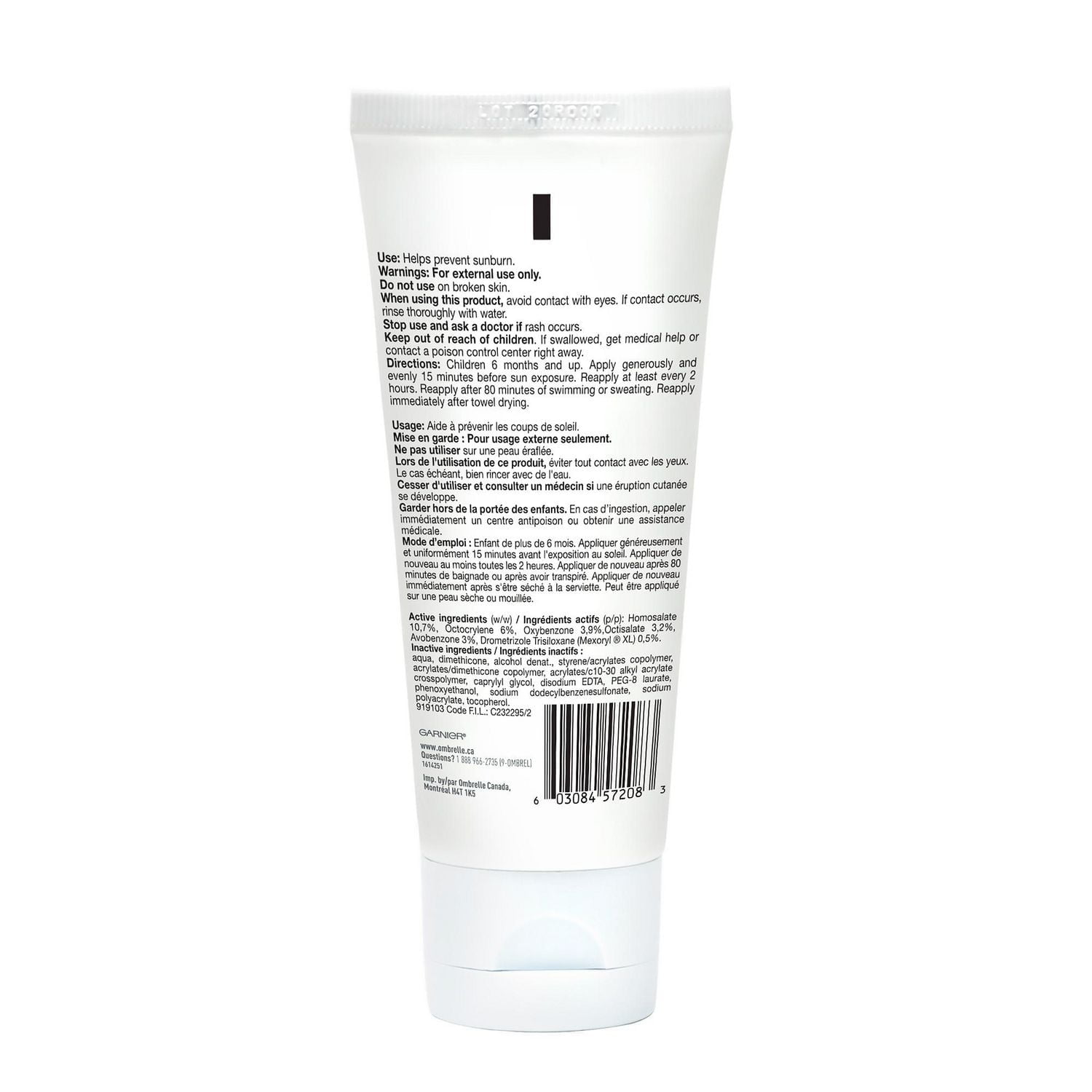 Garnier Ombrelle Enfants Lotion Protectrice pour peaux mouillées FPS 45, 90ml