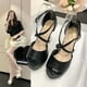 thumbnail image 2 of 2023 primavera y otoño Peep Toe tacones de aguja verano fetiche moda tacones altos mujeres Stiletto diseñador sandalias mujeres Luxury40 Gao Jinjia LED, 2 of 2