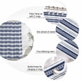 thumbnail image 6 of Navy Blue Striped Waterproof Fabric Shower Curtain,Farmhouse Striped Geometric Art Waterproof Fabric Shower Curtain for Bathroom Curtains Bathtubs Hotel Shower Curtains with 12 Hooks Small 36x72in, 6 of 8