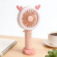 Cartoon Style Portable Light Up Mini Fan For Students, Summer USB Fan ...