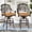 Antique Bronze, variant on SOCIALCOMFY Outdoor Swivel Bar Stools Set of 2, All Weather Cast Aluminum Patio Bar Height Chair with High Back, Cushion, Outdoor High Top Bistro Bar Stools for Backyard, Lawn Garden, Balcony