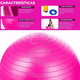thumbnail image 5 of Pelota Fitness De Yoga Acondicionamiento 75 Cm Con Bomba Rosa, 5 of 5