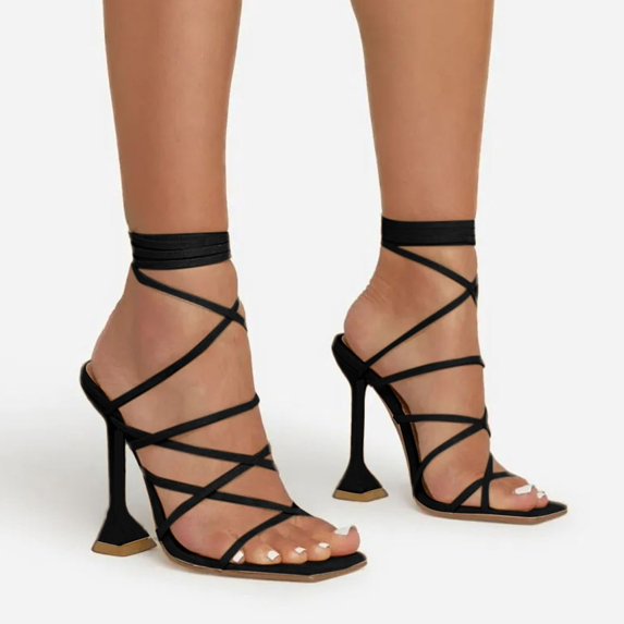 Vedolay Women's 2023 Pumps Women's Platform Heel Pumps Slingback Peep Toe High Heel Stiletto Heel Party Shoes,Black 6.5