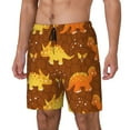 thumbnail image 2 of Haiem Dinosaurs and Leaves Mens Swim Trunks with Compression Liner 2 in 1 Swimming Shorts Stretch Swimwear Quick Dry,Board Shorts-Medium, 2 of 9
