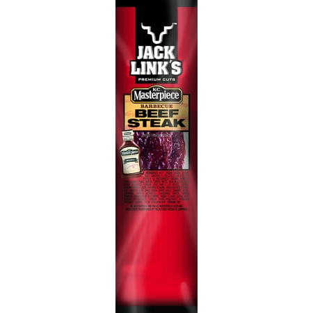 Jack Link's Beef Snack Stick, Protein Snack, KC Masterpiece BBQ, 1oz (1 Steak)