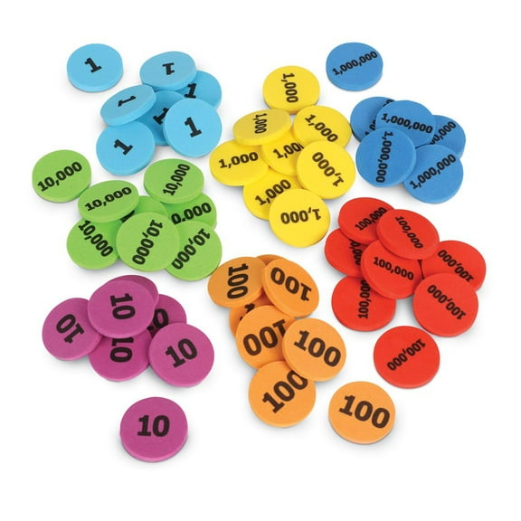 Learning Resources, LRNLER5215, Place Value Disks, 280 / Set, Multi