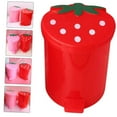 thumbnail image 4 of Red Strawberry Trash Can, Trash Can Large Capacity Good Weight Capacity Exquisite Shape Convenient High Durability Decorative Plastic Strawberry Style Waste Basket Garbage Container Home, a Trash Can, 4 of 7