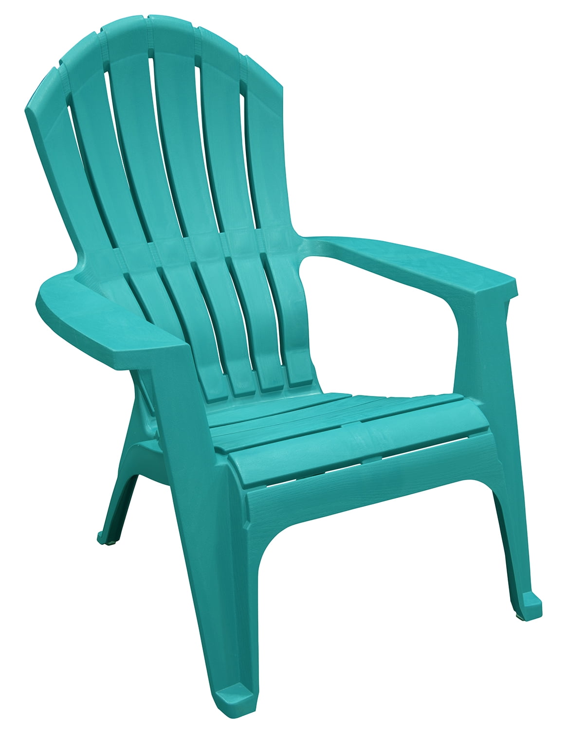 (2 pack) Adams Real Comfort Outdoor Resin Stackable Adirondack Chair, Sea Glass