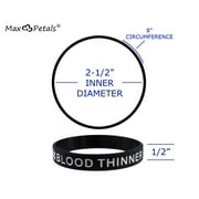 سوار سيليكون من مادة BLOOD THINNER Medical Alert ID، عبوة من 5 قطع