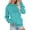 Light Blue, variant on Otntypg Lightweight Hoodie Tops for Women Fall Casual Ruched Pleated Long Sleeve Hooded Pullover Sweatshirts Loose Fit Basic Athletic Hoodies Outwear Coat Wine XXL