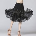 thumbnail image 3 of Whitewed 360 Degree Swing Midi Ballroom Latin Dance Practice Circle Skirts, 3 of 3