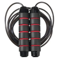 Hmount Deeroll Jump Rope Gym Aerobic Exercise Boxing Skipping Adjustable Bearing Speed Fitness(Black&Red)