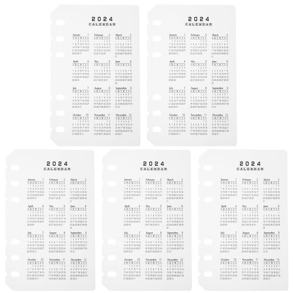 SILENRADAWN 5-Pack Multi-Color Calendar Binder Dividers with Tabs, 6.84 x 4.32 x 0.04 Inch, Perfect for Organizing Documents