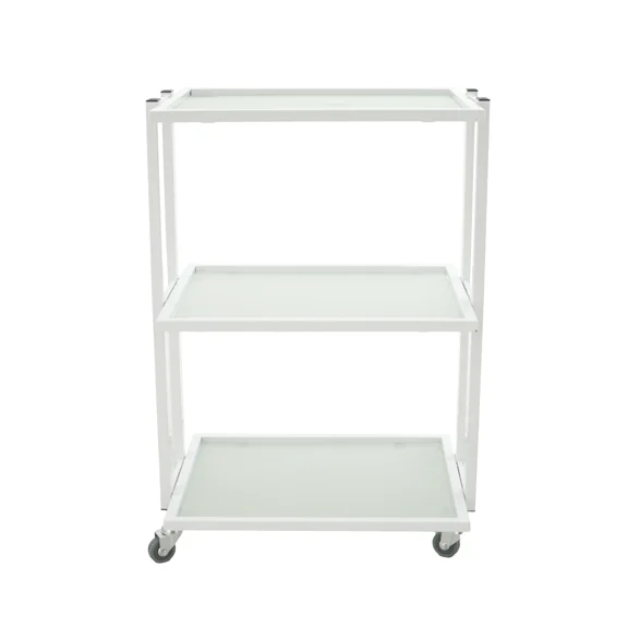 SKINACT Pro Glass Cart With 3 Shelves